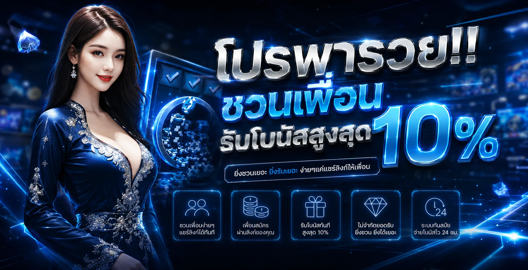 รวมเกมคาสิโนออนไลน์ยอดนิยมบน BLUE888